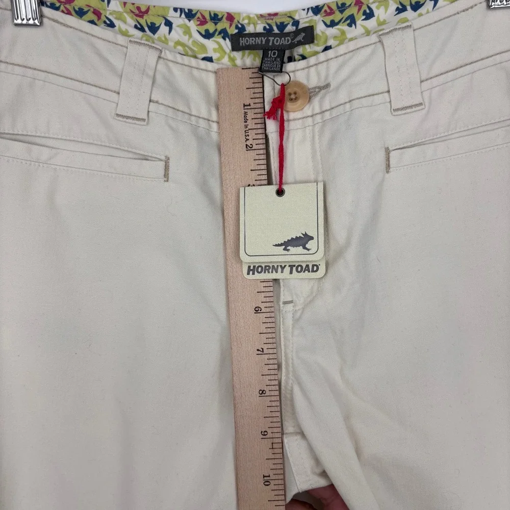 Horny Toad & Co Long Diana Pants Womens 10 Stone Beige Organic Cotton Chino